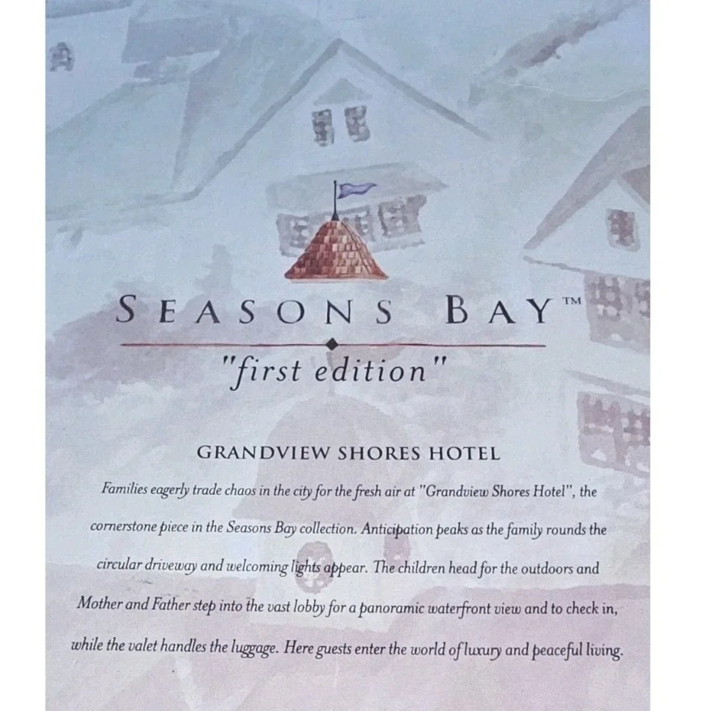 Dept 56 Seasons Bay Grandview‎ Shores Hotel First Edition 1988 - Lights Tested